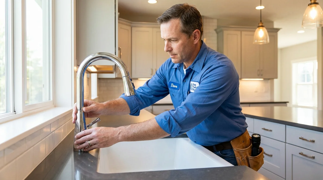 Kitchen faucet installation by Johns Plumbing LLC in Larkspur
